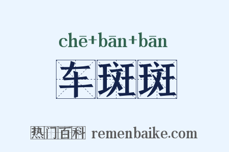 车斑斑是什么意思的图片